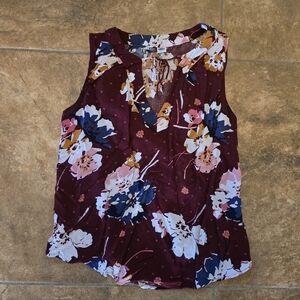 Multicolored Floral ON Vneck Tank